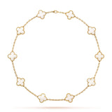 CLOVER | 10 Motive White Necklace
