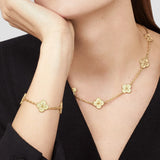 CLOVER | 10 Motive Gold Necklace