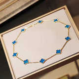 CLOVER | 10 Motive Blue Necklace