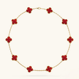 CLOVER | 10 Motive Red Necklace