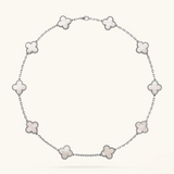CLOVER | 10 Motive Silver Necklace