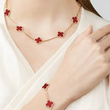 CLOVER | 10 Motive Red Necklace
